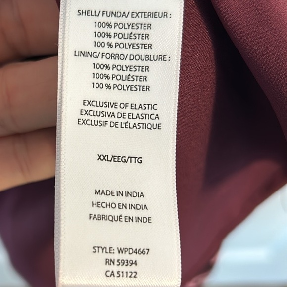 BEACH LUNCH LOUNGE Khaleesi Dress Womens Plus Size XXL Maroon Midi Boho Burgundy - Picture 5 of 17